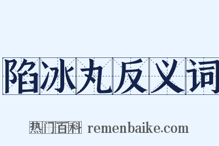 陷冰丸反义词是什么意思的图片